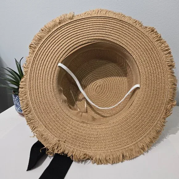 Torrid - Frayed Edge Boater Hat in Natural - Picture 7 of 9